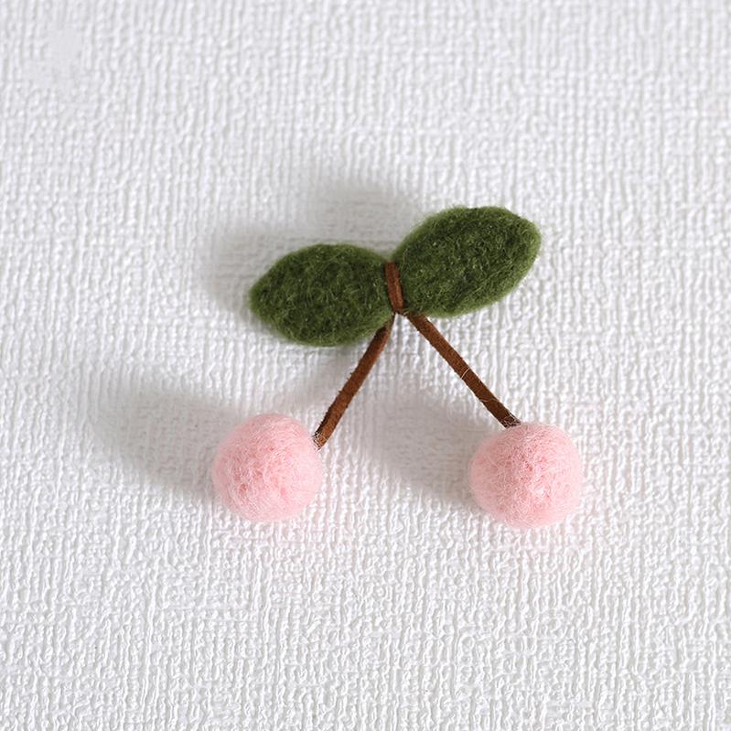 Xiaogui - Handmade Kawaii Wool Felt Cherry Clips - Image 12