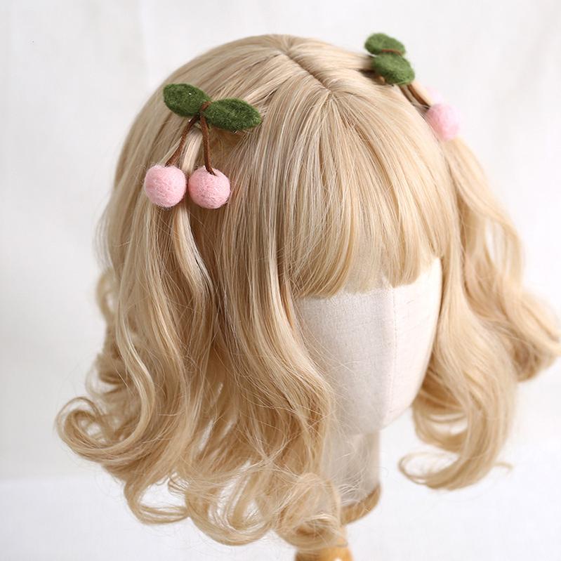 Xiaogui - Handmade Kawaii Wool Felt Cherry Clips - Image 5