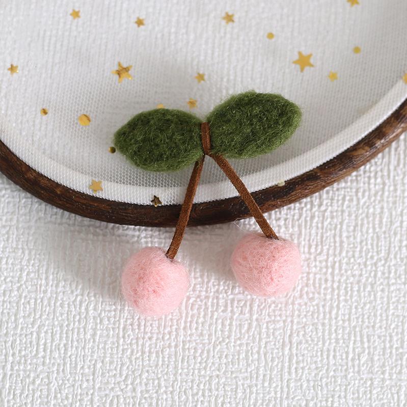 Xiaogui - Handmade Kawaii Wool Felt Cherry Clips - Image 7