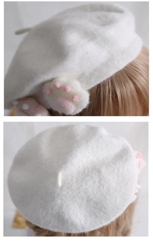 Xiaogui - J-Fashion Sweet Lolita Cat's Claws Kawaii Beret Hat - Image 10
