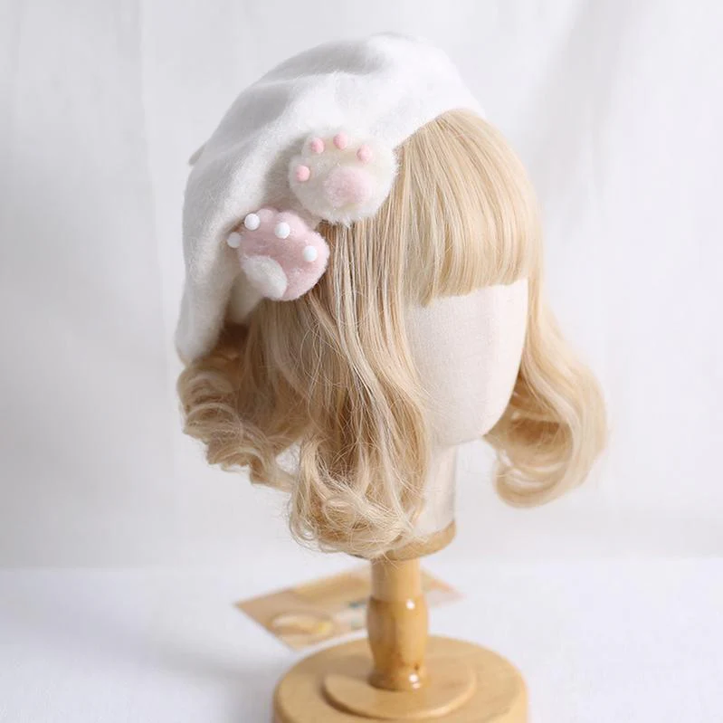 Xiaogui - J-Fashion Sweet Lolita Cat's Claws Kawaii Beret Hat - Image 5