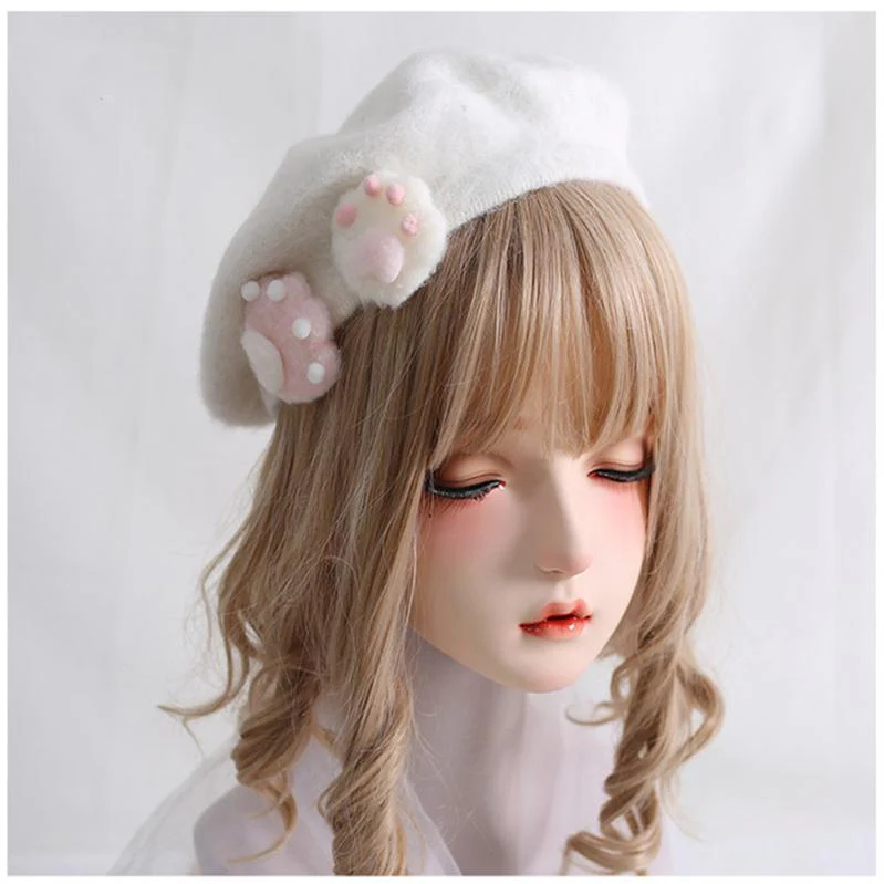 Xiaogui - J-Fashion Sweet Lolita Cat's Claws Kawaii Beret Hat - Image 9