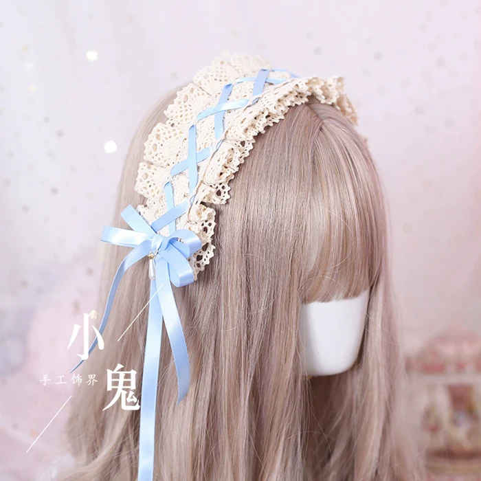 Xiaogui - Japanese Style Sweet Lolita Lace Headband Multicolors - Image 13