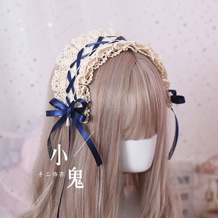 Xiaogui - Japanese Style Sweet Lolita Lace Headband Multicolors - Image 16