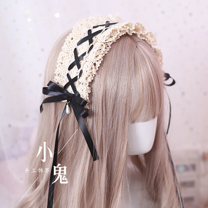 Xiaogui - Japanese Style Sweet Lolita Lace Headband Multicolors - Image 20