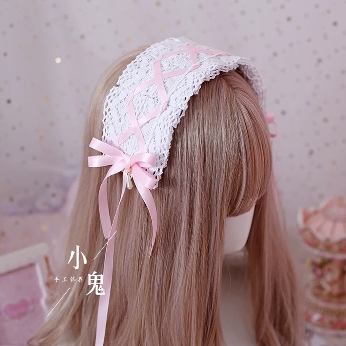 Xiaogui - Japanese Style Sweet Lolita Lace Headband Multicolors - Image 22
