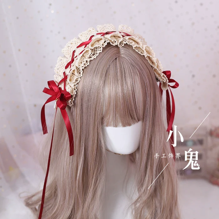 Xiaogui - Japanese Style Sweet Lolita Lace Headband Multicolors - Image 25