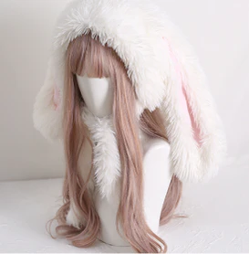 Xiaogui - Kawaii Lolita Plush Rabbit-Eared Hat - Image 11