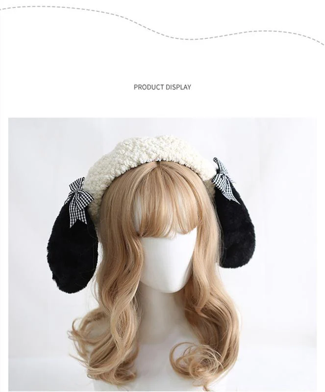 Xiaogui - Kawaii Pachocco Dog Ear Round Lolita Beret - Image 7
