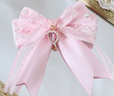 Xiaogui - Mood Limited Pink - Kawaii Lolita Lace Headdress Accessories - Image 5