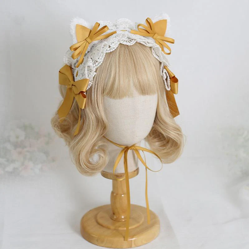 Xiaogui - Sweet Lolita Cat Ear Bow Headband - Image 14