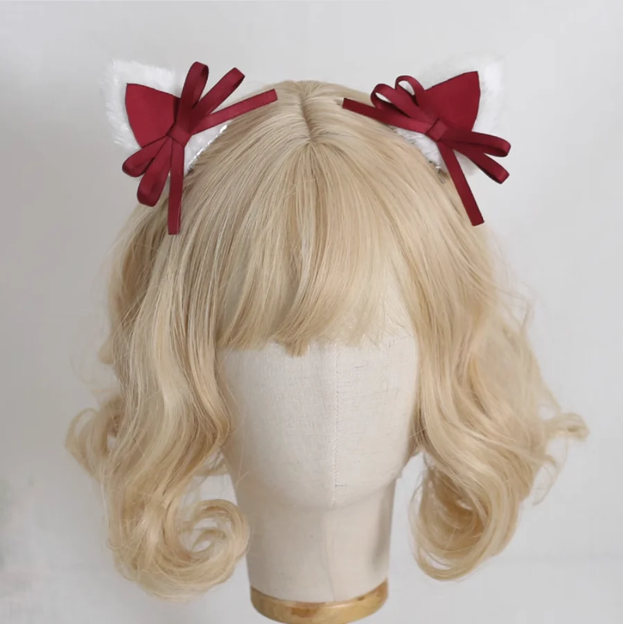 Xiaogui - Sweet Lolita Cat Ear Bow Headband - Image 17