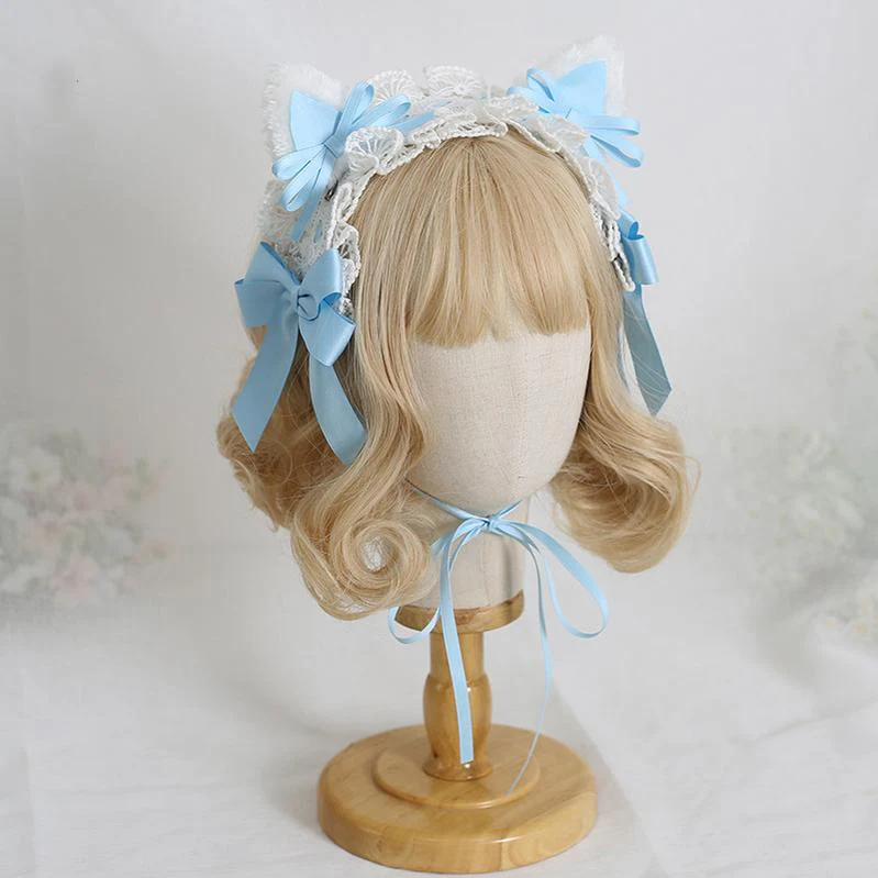 Xiaogui - Sweet Lolita Cat Ear Bow Headband - Image 18