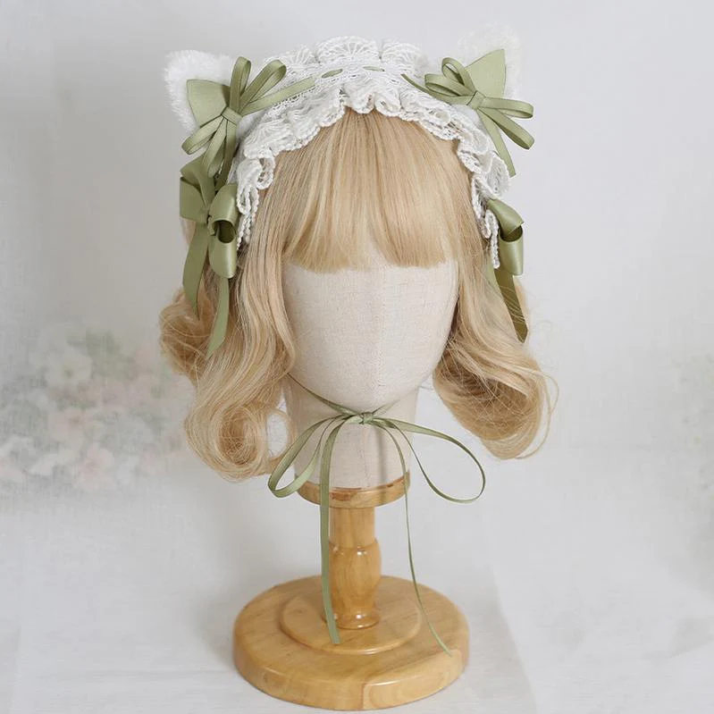 Xiaogui - Sweet Lolita Cat Ear Bow Headband - Image 19