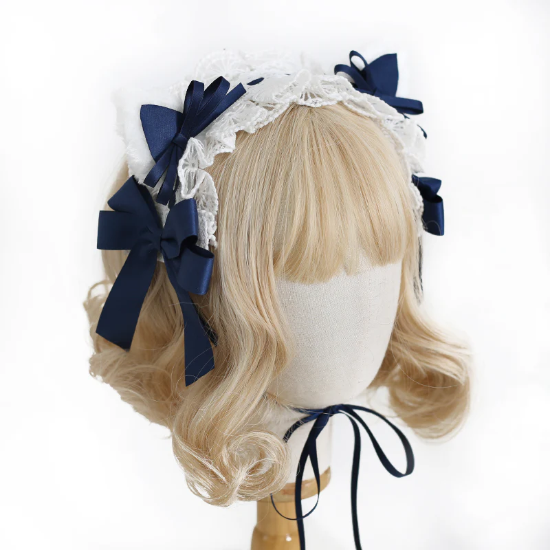 Xiaogui - Sweet Lolita Cat Ear Bow Headband - Image 2