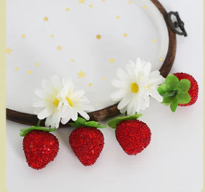 Xiaogui - Sweet Lolita Hair Pin Flower Strawberry Shaped - Image 4