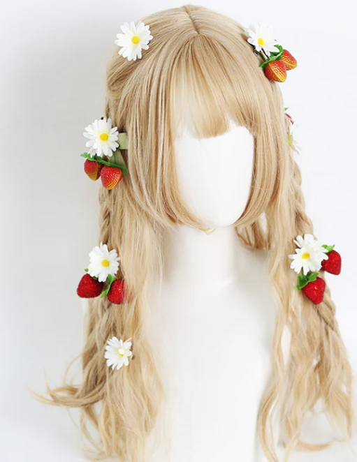 Xiaogui - Sweet Lolita Hair Pin Flower Strawberry Shaped - Image 9
