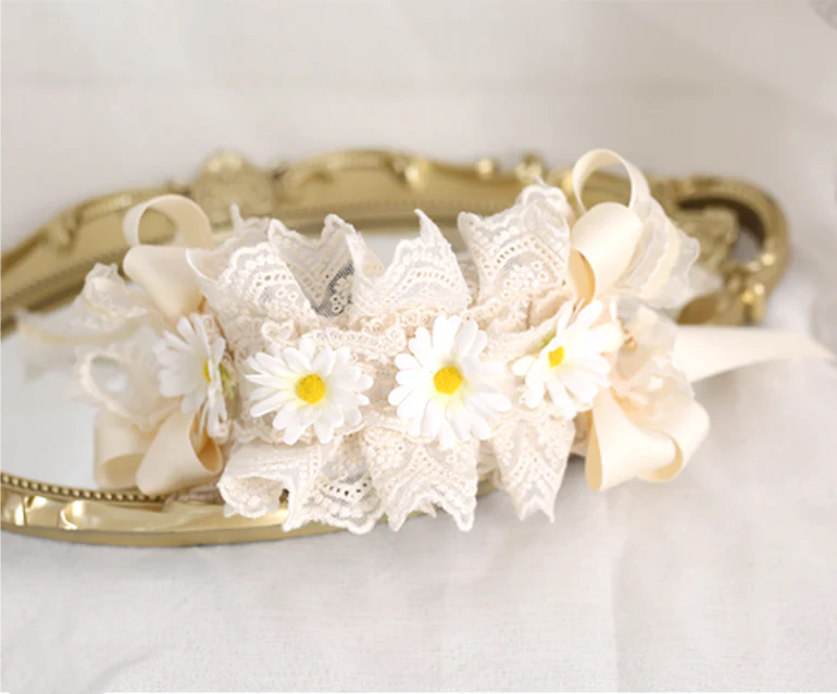 Xiaogui - Sweet Lolita Ivory Lace bow Hair Accessories - Image 26