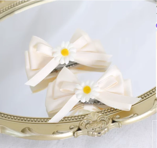 Xiaogui - Sweet Lolita Ivory Lace bow Hair Accessories - Image 8