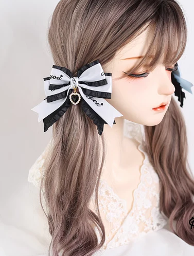 Xiaogui - Sweet Lolita Ribbon Bow Hair Clips - Image 21
