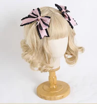 Xiaogui - Sweet Lolita Ribbon Bow Hair Clips - Image 5