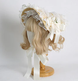 Xiaogui - Sweetie Zhi Fan - Country Lolita Lace French Straw Hat - Image 5