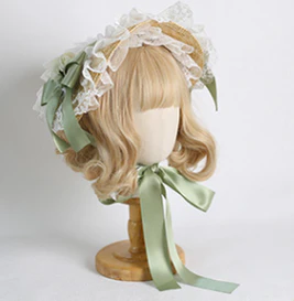 Xiaogui - Sweetie Zhi Fan - Country Lolita Lace French Straw Hat - Image 9