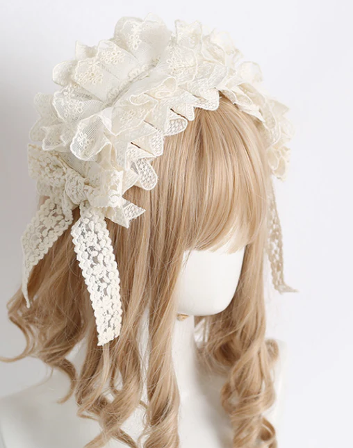 Xiaogui - Sweet Lolita Lace Headdress - Image 3