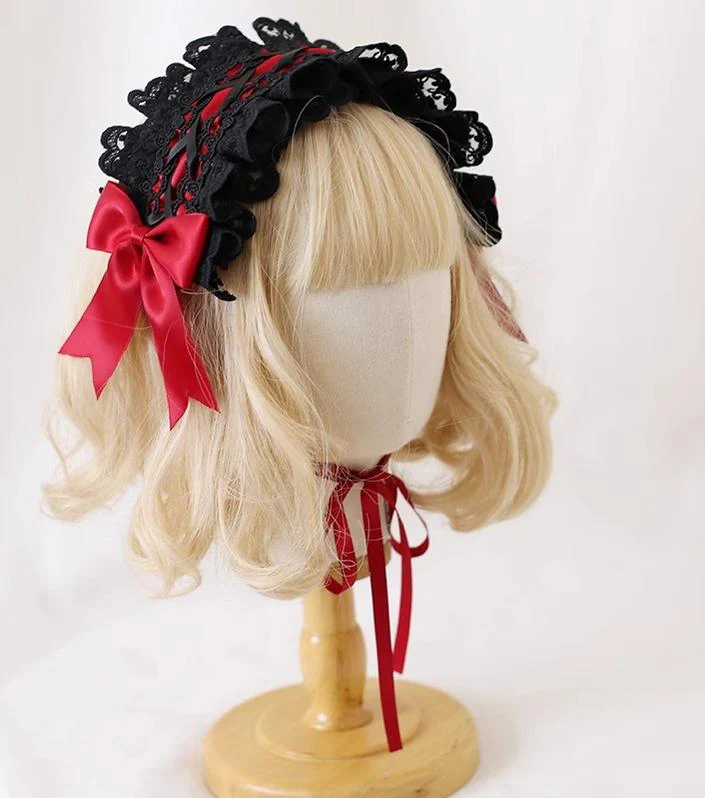 Xiaogui - Gothic Lolita Headband Cat Ear Hairpin - Image 10