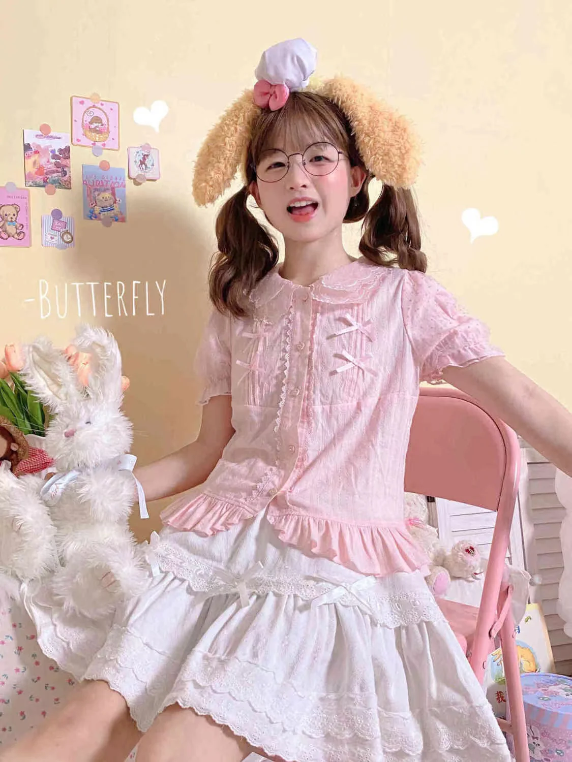 Little Fluttershy - Multi-Colored Cotton Lolita Shirt - Image 10