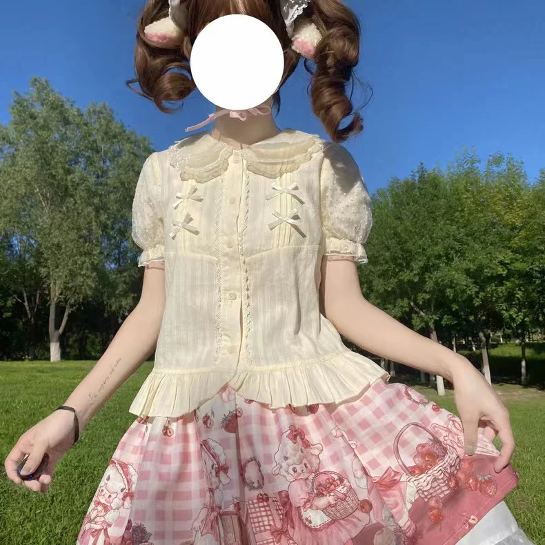 Little Fluttershy - Multi-Colored Cotton Lolita Shirt - Image 15