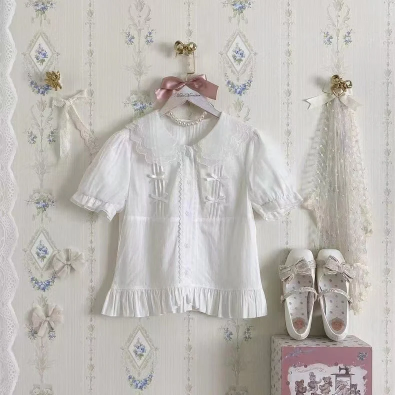 Little Fluttershy - Multi-Colored Cotton Lolita Shirt - Image 5