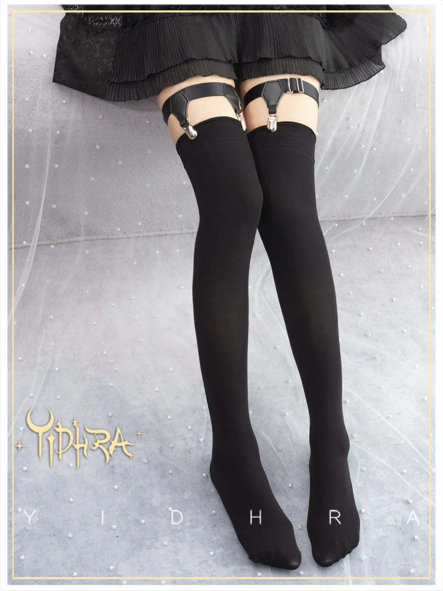 Yidhra - Lolita Tights Holdups Anti-slip Leg Clips - Image 5