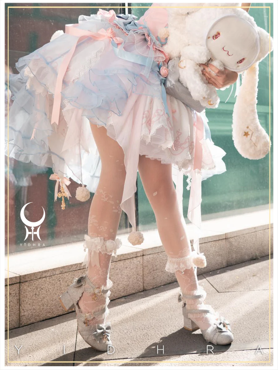 Yidhra - Nightingale and Rose - Elegant Lolita Stereo Flower Thin Tights - Image 2