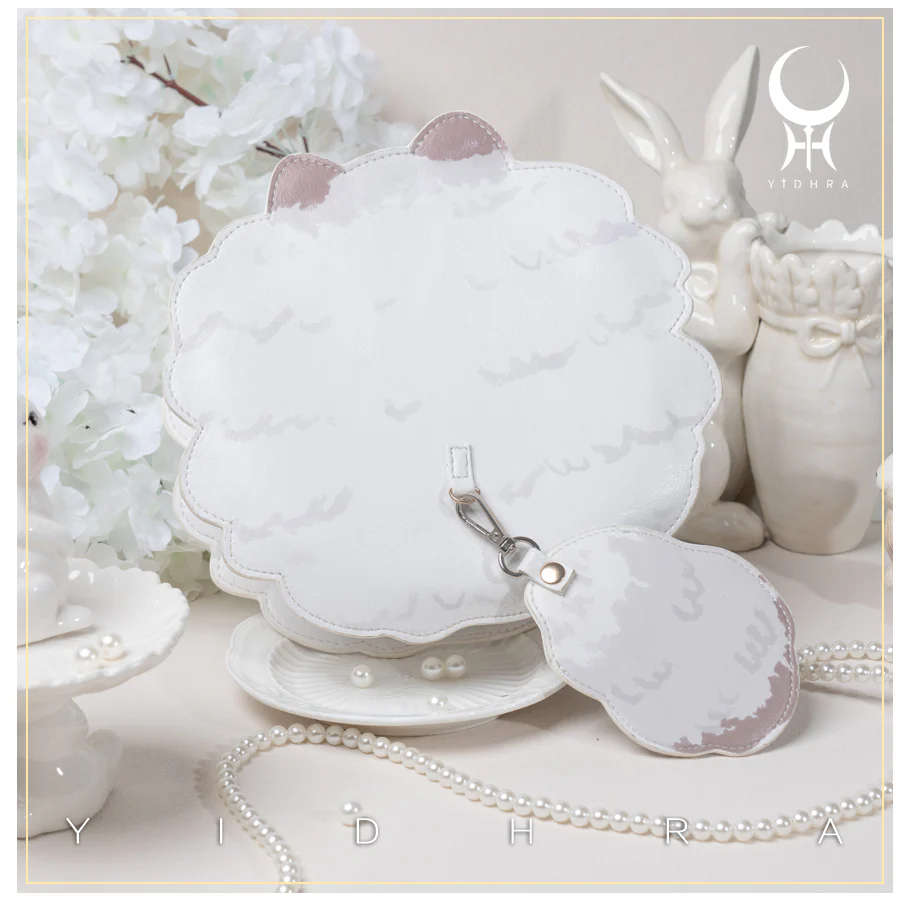 Yidhra - Printed Kawaii Cat Leather Shoulder Bag - Image 11