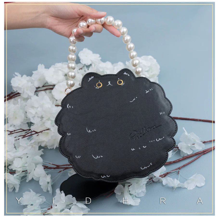 Yidhra - Printed Kawaii Cat Leather Shoulder Bag - Image 23