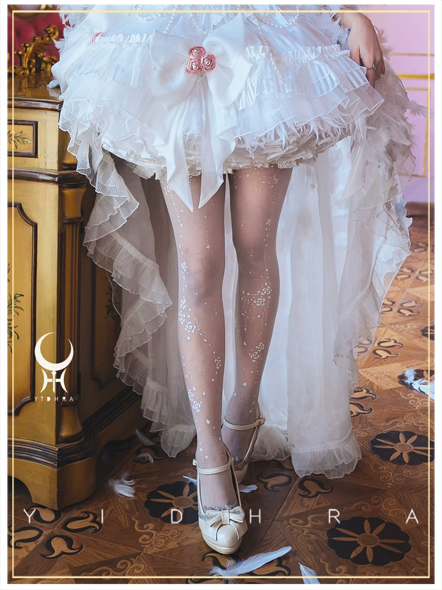 Yidhra - Star Fall Rose - Daily Lolita pantyhose Velvet Pantyhose - Image 6