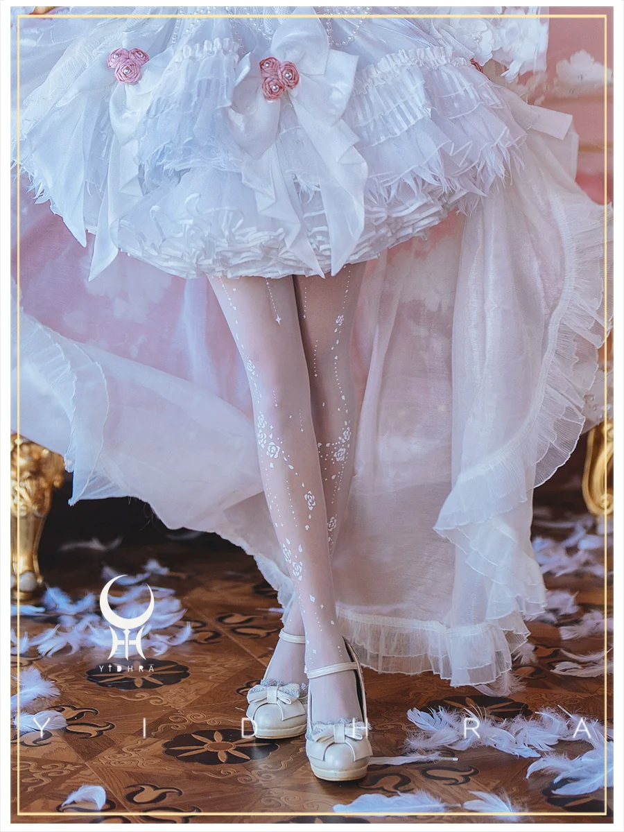 Yidhra - Star Fall Rose - Daily Lolita pantyhose Velvet Pantyhose - Image 8