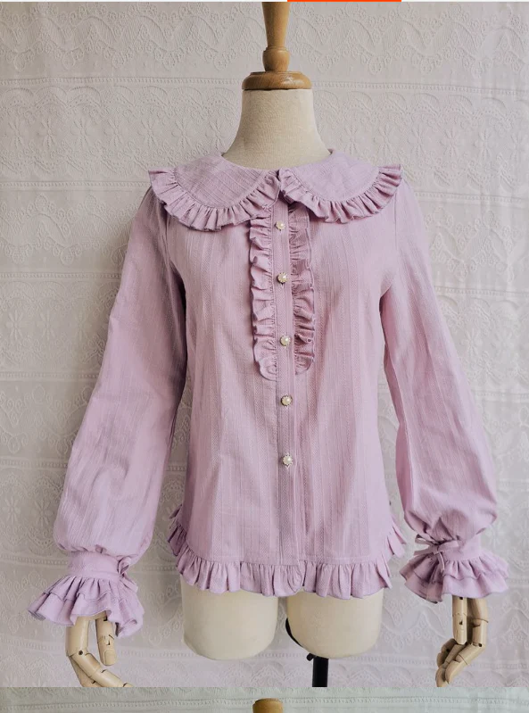 Cotton Lolita Blouse, Autumn and Winter Japanese Style - Image 2