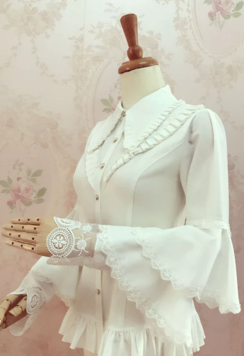 Elegant Lolita Long Sleeve Slim Fit Blouse - Image 7