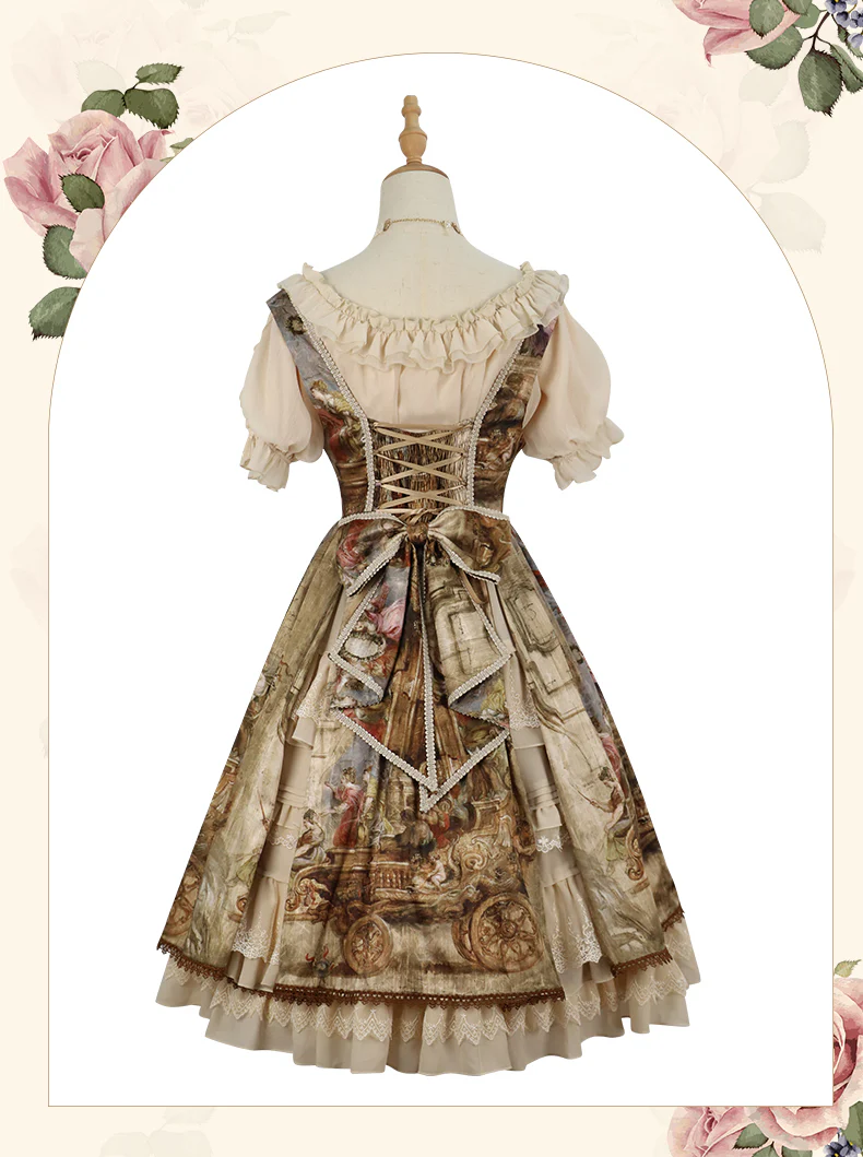 Cloria - Classic Oil Paiting Print Lolita JSK - Image 15
