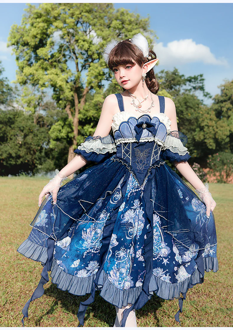 Original Elegant Lolita Blue Lolita JSK - Image 11