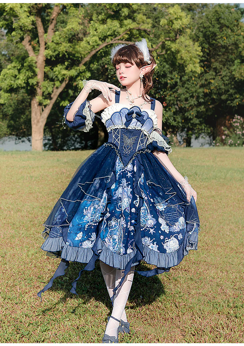 Original Elegant Lolita Blue Lolita JSK - Image 13