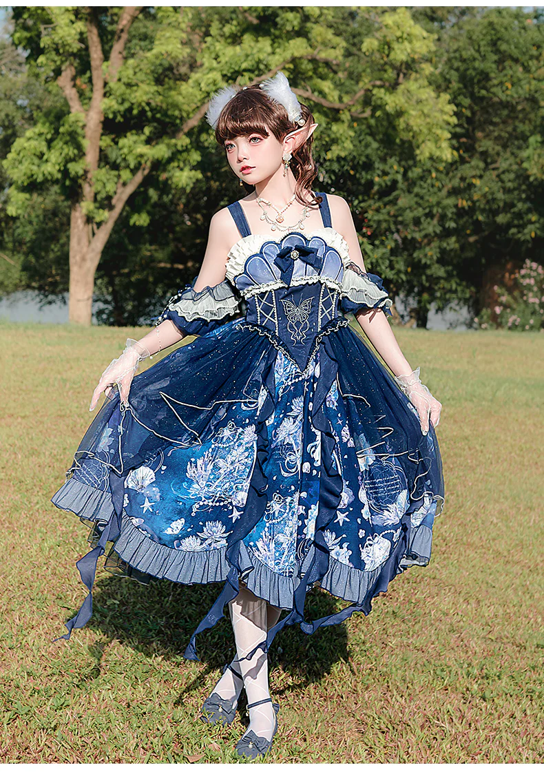 Original Elegant Lolita Blue Lolita JSK - Image 14