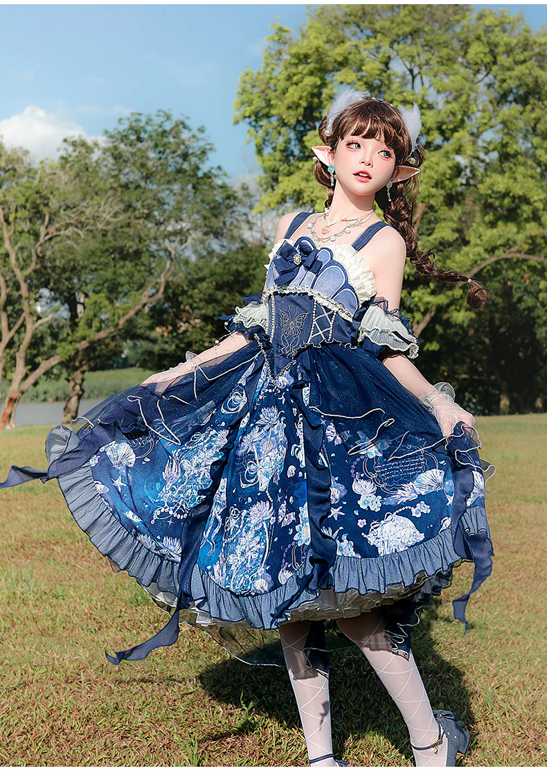 Original Elegant Lolita Blue Lolita JSK - Image 15