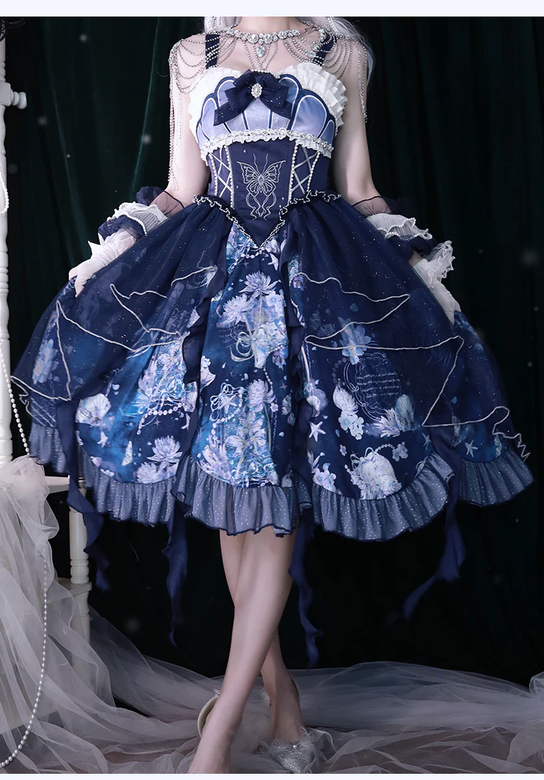 Original Elegant Lolita Blue Lolita JSK - Image 17