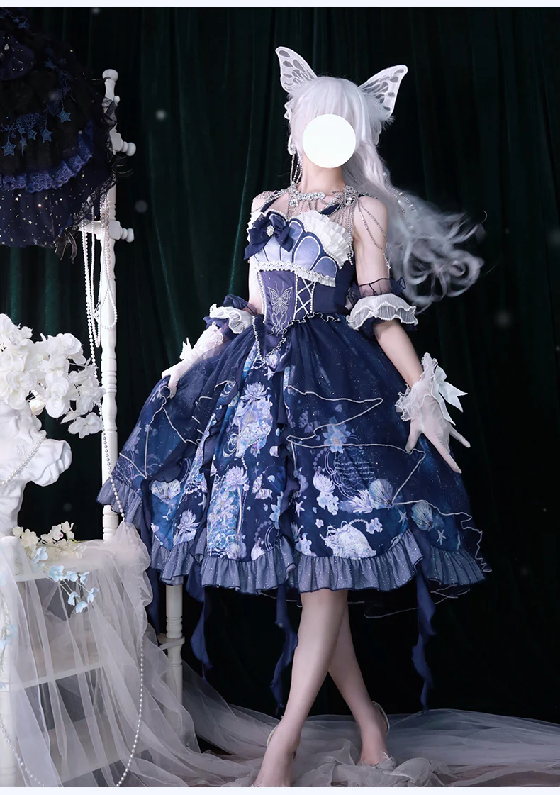 Original Elegant Lolita Blue Lolita JSK - Image 23