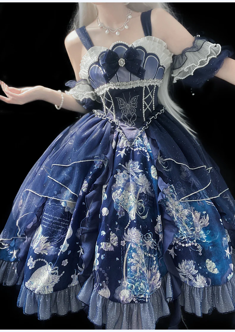 Original Elegant Lolita Blue Lolita JSK - Image 25