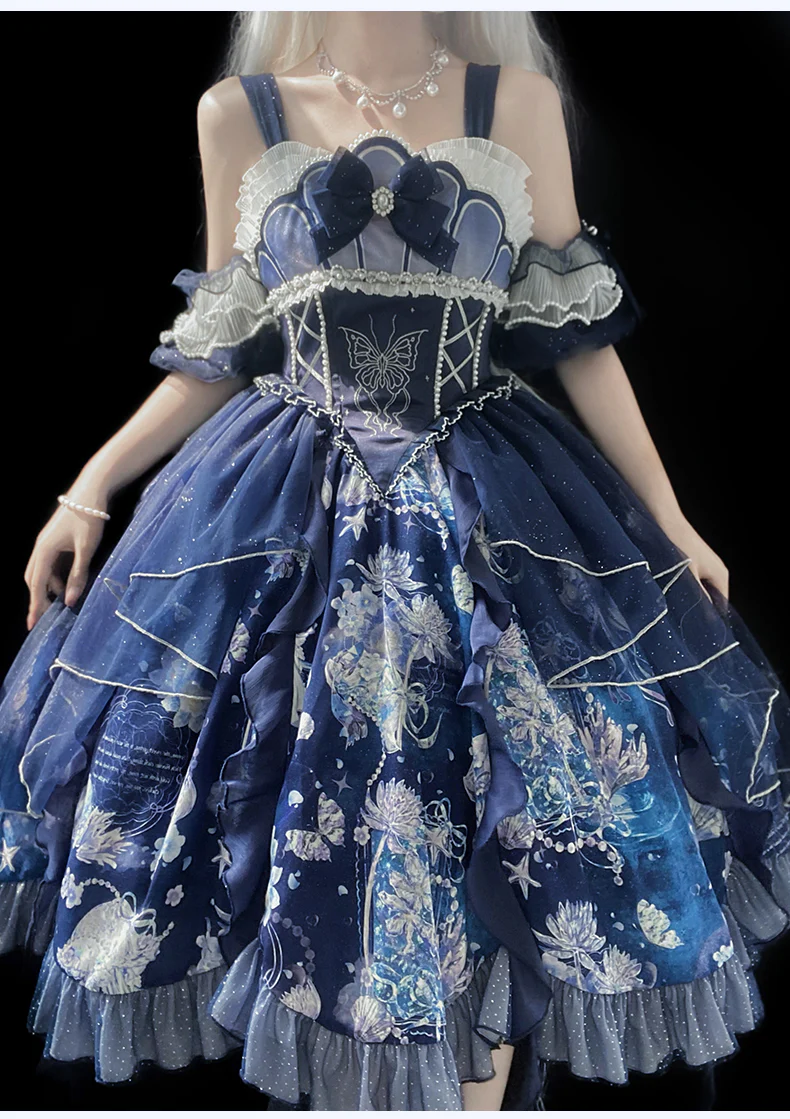 Original Elegant Lolita Blue Lolita JSK - Image 26
