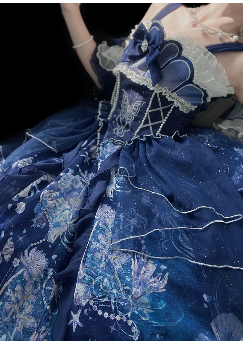 Original Elegant Lolita Blue Lolita JSK - Image 30